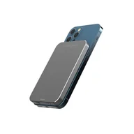 Powerbanki - RealPower PB-5000 Mag Litowo-polimerowy (LiPo) 5000 mAh Bezprzewodowe ładowanie Szary - miniaturka - grafika 1