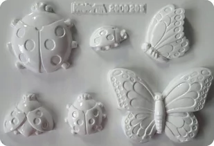 Forma do odlewów gipsu, biedronki i motylki, 3 elementy - Akcesoria rzeźbiarskie - miniaturka - grafika 1