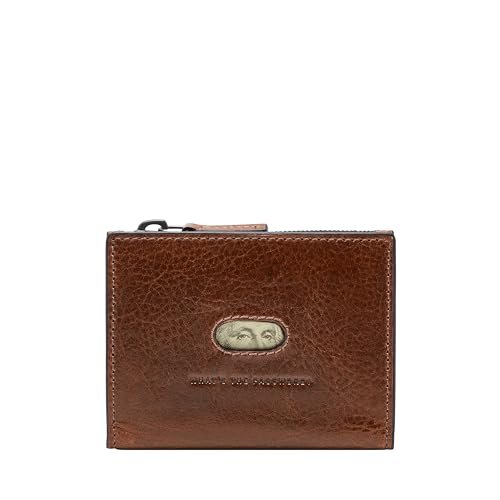 Fossil Męski skórzany minimalistyczny portfel na karty Andrew, koniak, jeden rozmiar