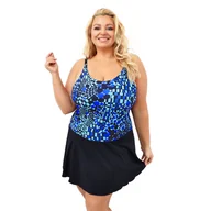 Stroje kąpielowe - Strój ze spódniczką nieb Mozaika 2XL - miniaturka - grafika 1