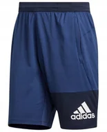 Spodenki męskie - S SPODENKI ADIDAS FL4446 GEO SHORTS NIEBIESKIE SPORTOWE DO ĆWIECZEŃ NA PREZ - miniaturka - grafika 1