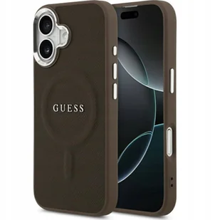 Guess Classic Logo MagSafe Case for iPhone 17 Brown - Etui i futerały do telefonów - miniaturka - grafika 1