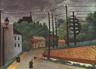Plakaty - Plakat Henri Rousseau Widok na Malakoff, Hauts de Seine pejzaż vintage - miniaturka - grafika 1