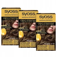 Farby do włosów i szampony koloryzujące - Syoss Oleo Intense Farba 6-10 Ciemny Blond x 3 szt - miniaturka - grafika 1