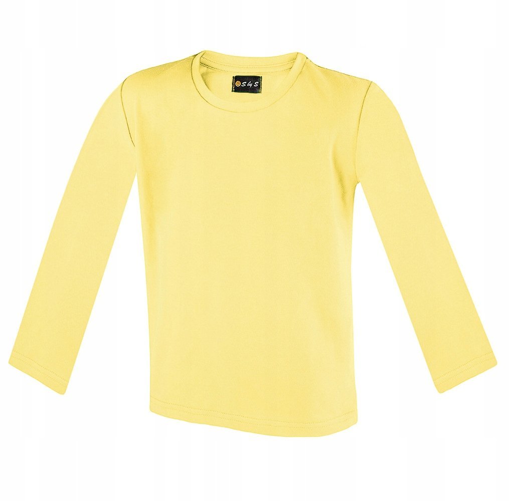BAWEŁNA Bluzka długi rękaw ŻÓŁTY 116