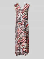 Sukienki - Sukienka lniana z dekoltem w serek i bocznymi rozcięciami - miniaturka - grafika 1