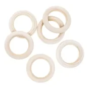 Zabawki kreatywne - Drewniane kółko do makaramy 55mm 6szt - Dalprint - miniaturka - grafika 1