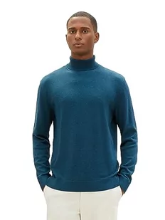 TOM TAILOR sweter męski, 34157 – ciemnozielony melanż, L - Swetry męskie - miniaturka - grafika 1