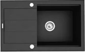 Zlewozmywaki - Pyramis Zlew SPARTA PLUS LUX 78X48) 1B 1D czarny 70083701) 70083701 - miniaturka - grafika 1