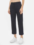 Spodnie damskie - Tommy Hilfiger Chinosy Neppy WW0WW41179 Granatowy Slim Fit - miniaturka - grafika 1