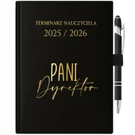 Kalendarze - KALENDARZ TERMINARZ PLANER 25/26 A5 PREZENT DLA PANI DYREKTOR DŁUGOPIS GOLD - miniaturka - grafika 1