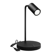 Lampy stojące - Lampka biurkowa maclean mce370 b, punktowa, okrągła, gu10, z włącznikiem, czarna - miniaturka - grafika 1