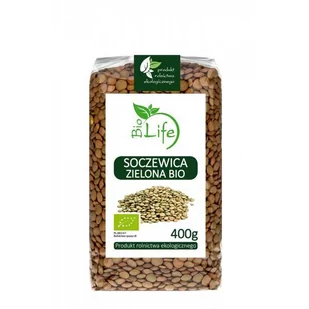 BioLife Soczewica zielona Bio 400 g - Ziarna i nasiona roślin strączkowych - miniaturka - grafika 1