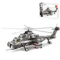 Klocki - Klocki konstrukcyjne Wange 4002 - Helikopter WZ10 Gunship, 304 elementy - miniaturka - grafika 1