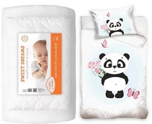Komplet do łóżeczka kołdra pościel podusia 100x135 Misiu panda - Pościel dla dzieci - miniaturka - grafika 1