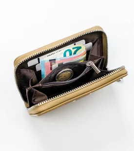 Lumarko Poręczny portfel damski z gładkiej eko skóry zapinany suwakiem ! - Portfele - miniaturka - grafika 9