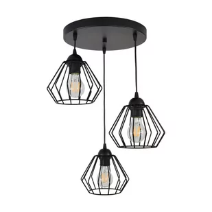 Lampa wisząca WAYA 3P max. 3x60W E27, CZARNA - Oprawy, klosze i abażury - miniaturka - grafika 1