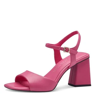 MARCO TOZZI Feel Me sandały damskie, miękka podszewka, wegańskie, 2-28321-42 sandały z obcasem, różowy (Hot Pink), 41 EU - Sandały damskie - miniaturka - grafika 1