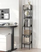 Półki do salonu - Szelf drabinkowy, 5-poziomowa wąska półka, półka na półkę do biura domowego - miniaturka - grafika 1