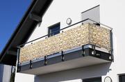 Parawany - Mata osłona balkonowa kamień jasny PVC 0,9x5m - miniaturka - grafika 1