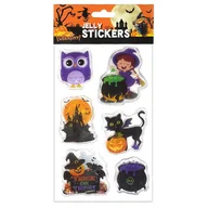 Zabawki kreatywne - NAKLEJKI ŻELOWE HALLOWEEN 6 SZTUK - miniaturka - grafika 1
