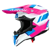 Kaski motocyklowe - Kask Cross Airoh Wraaap Vision (2026) Różowy błyszczącyM - miniaturka - grafika 1