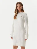 Sukienki - Guess Sukienka dzianinowa W5BK46 Z1192 Écru Regular Fit - miniaturka - grafika 1