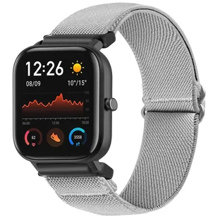Pasek elastyczny Uniwersalny nylonowy Alogy Nylon opaska do zegarka Smartwatcha 22mm Szary - Akcesoria do smartwatchy - miniaturka - grafika 12