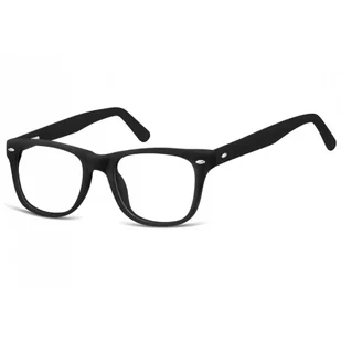Okulary dziecięce zerówki Nerdy AK48g CZARNE - Okulary dla dzieci - miniaturka - grafika 1
