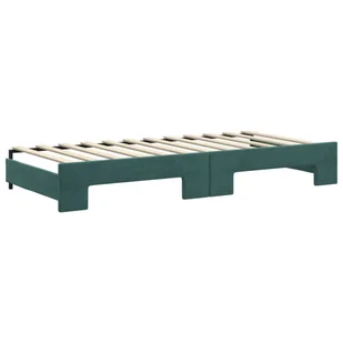 Sofa rozsuwana z szufladami, ciemnozielona, 90x200 cm, aksamit  Lumarko! - Łóżka Sofa rozsuwana z szufladami, ciemnozielona, 90x200 cm, aksamit  Lumarko! - Łóżka - miniaturka - grafika 6