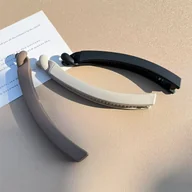 Ozdoby do włosów - TEMU 3-pak Bananowych Wsuwek do Grubych Włosów, Wytrzymałe Pionowe Klipsy do Włosów, Eleganckie Minimalistyczne Plastikowe Wsuwki Twist, Jednolity , - miniaturka - grafika 1