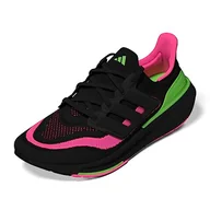 Trampki damskie - adidas Ultraboost Light W, Damskie trampki, Core Black Core Black Lucid Lime, 42 EU - miniaturka - grafika 1