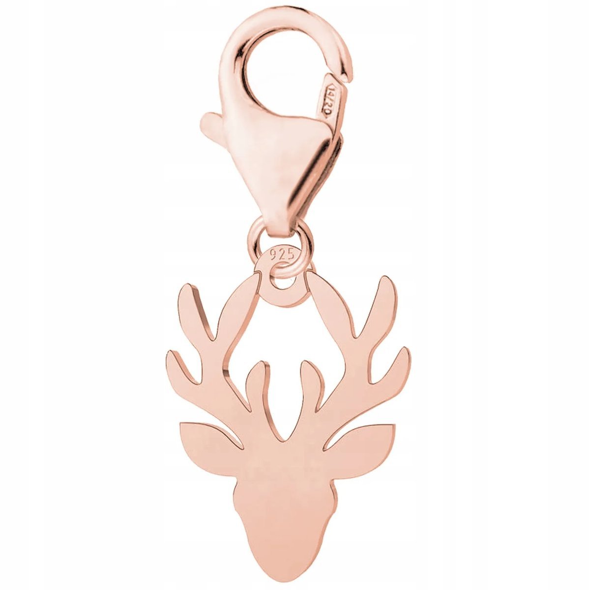 Zawieszka Pozłacana Rogi Poroże Głowa Jelenia Blaszka Jeleń SREBRO 925