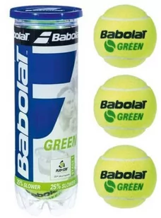 Piłki do tenisa ziemnego BABOLAT Green X3 - Tenis ziemny - miniaturka - grafika 1