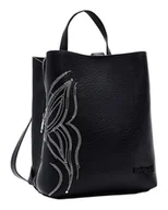 Torebki damskie - Desigual Women's Accessories PU plecak mini, czarny, jeden rozmiar - miniaturka - grafika 1