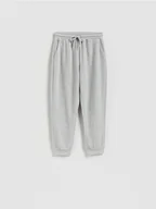 Spodnie damskie - Reserved - Spodnie dresowe ze ściągaczem - jasnoszary - miniaturka - grafika 1
