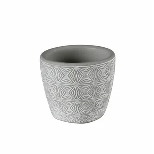 Osłonka terrakota EBBE 7 x 7 x 6 cm szara - Donice - miniaturka - grafika 1