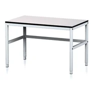 Stoły warsztatowe - Stół warsztatowy MECHANIC II, 1200 x 700 x 745-985 mm, regulowany stelaż - miniaturka - grafika 1