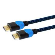 Kable - Kabel SAVIO GCL-02 (HDMI M - HDMI M; 1,8m; kolor czarno-niebieski) - miniaturka - grafika 1
