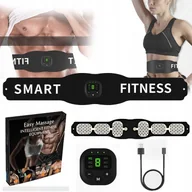 Masażery - ELEKTROSTYMULATOR PAS MASAŻER WIBRUJĄCY ODCHUDZAJĄCY DO MIĘŚNI BRZUCHA 6W1 - miniaturka - grafika 1