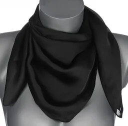 Chusta damska apaszka SATYNOWA gawroszka wielofunkcyjna czarna - Apaszki i szaliki damskie - miniaturka - grafika 1