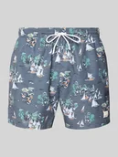 Kąpielówki męskie - Spodenki kąpielowe ze wzorem na całej powierzchni model ‘PIRANHA’ - miniaturka - grafika 1