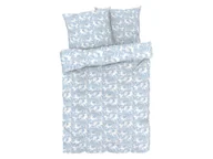 Pościel - LIVARNO home Pościel z bawełny satynowej, 160 x 200 cm (Niebieski) - miniaturka - grafika 1