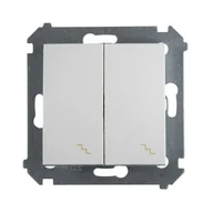 Wyłączniki światła i elektryczne - Simon Włącznik schodowy podwójny 54 biały - miniaturka - grafika 1