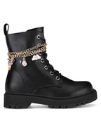 Buty dla dziewczynek - Mickey&Friends Trzewiki AW24-142DSTC Czarny - miniaturka - grafika 1