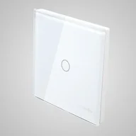 Klawisze i ramki - Touchme TM701W Duży panel 86x86mm szklany łącznik pojedynczy biały TM701W - miniaturka - grafika 1