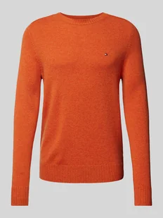 Sweter wełniany z wyhaftowanym logo - Swetry damskie - miniaturka - grafika 1