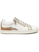 Trampki damskie - Geox Skórzane sneakersy "Blomiee" w kolorze biało-jasnobrązowym - miniaturka - grafika 1