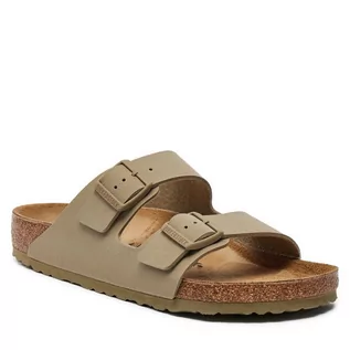 Klapki i japonki męskie - Klapki Birkenstock Arizona 1027704 Faded Khaki - grafika 1