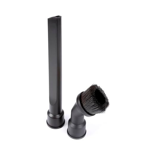 WORKSHOP Akcesoria do odkurzania na mokro suche WS16012A podwójne dopasowane narzędzie szczelinowe / szczotka do kurzu sklep nasadki do odkurzania do użytku z odkurzaczem sklepowym 1-1/4 i 1-7/8 cala wąż